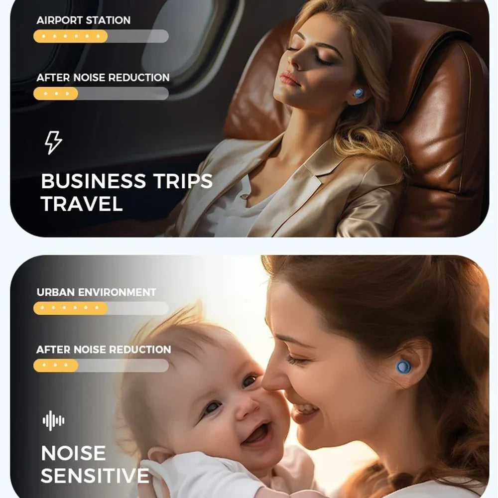 Ear Plugs Sleep Aid, Reusable Noise-Reducing Hearing Protection For Travel, Spring 2026
