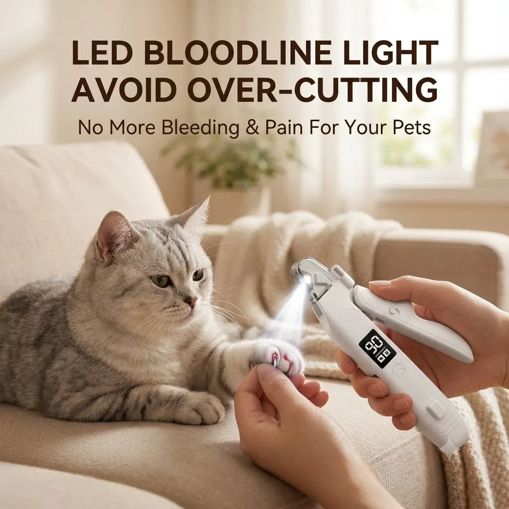 2-in-1 Pet Nail Clipper & Grinder with LED Blood Line Light – USB-C Rechargeable Dog Cat Trimmer 2026