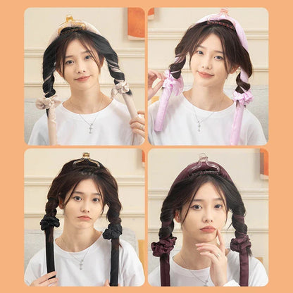 Heatless Hair Curlers Silk Headband Ribbon Rollers Overnight No Heat Styling Tool Sleep Curls 2025