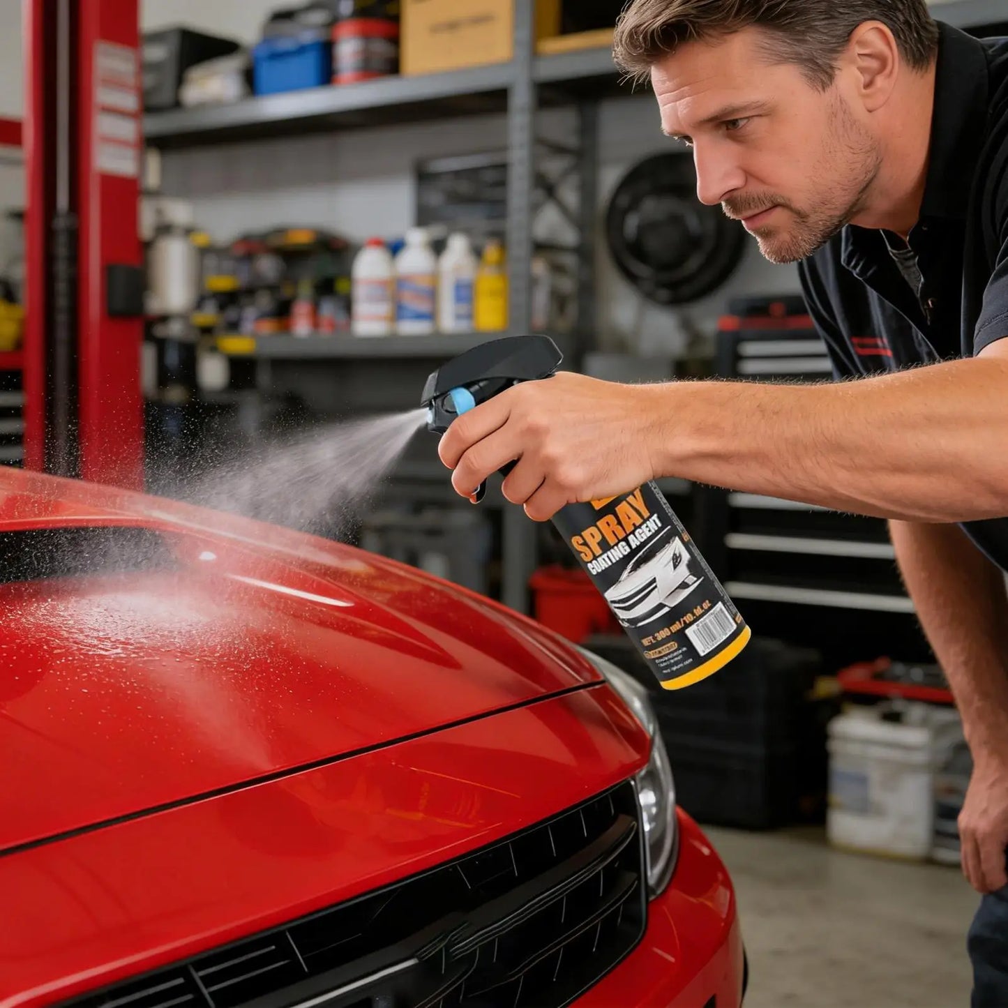 Glass Coating Spray 300ml Hydrophobic Car Detailer, High Gloss Finish, TikTok Viral Car Care 2026
