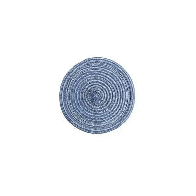 6pcs Round Woven Ramie Placemats - Non-Slip Table Mats for Dining, Kitchen & Cafe Use