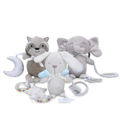 Elephant Plush Rattle Newborn Sensory Toys Soft Bell