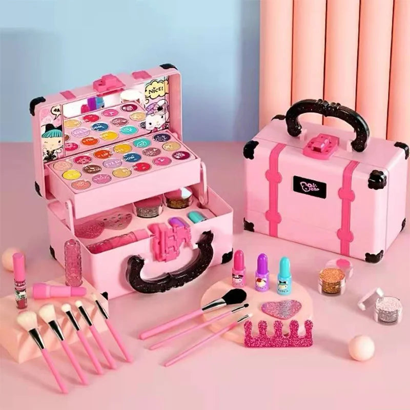Princess Makeup Play Set for Kids - Safe, Non-Toxic Cosmetic Kit with Lipstick & Eye Shadow