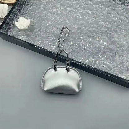 1+1 Free Birkin Inspired Mini Hand Bag - Small Shell Coin Bag Charm Keychain