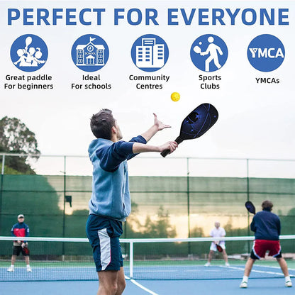 Pickleball Paddles Carbon Fiber Surface Kit USAPA Approved Two Paddles Carry Bag Balls Fall 2025 Durable Control