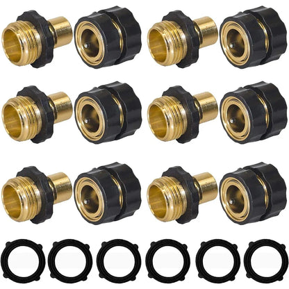 Garden Hose Quick Connector Set Male and Female Fittings with O Rings Leak Free Quick Connectors Spring 2026 Garden Upgrade