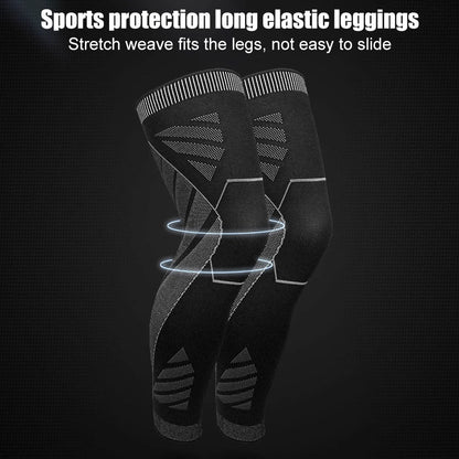 Full Leg Compression Sleeve Long Knee Support for Cycling Hiking Basketball – Pair 2026