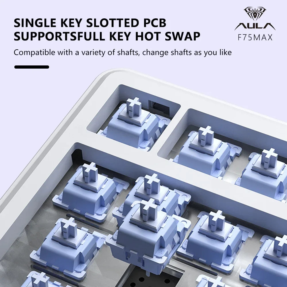 Gaming Mechanical Keyboard 75% Hot Swap RGB TFT Wireless