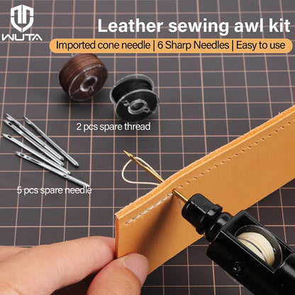 Leather Sewing Kit – Premium Hand Stitching Awl Tools Set for DIY Leather Craft and Canvas Repair, Fall 2026 Gift