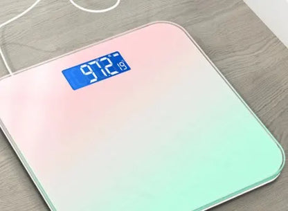 Digital Body Scale Gradient Glass 26 x 26 cm Bathroom Weight Scale Fall 2025 Accurate LED Display