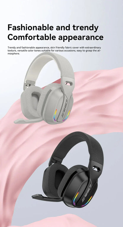 Gaming Headset Bluetooth 5.4 Wireless RGB Low Latency
