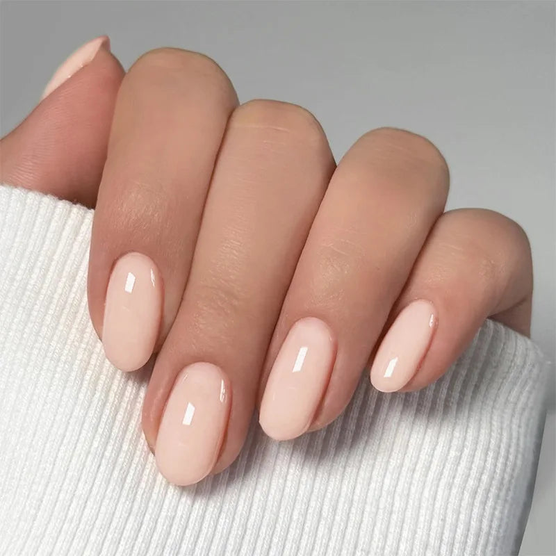 Press On Nails Short Square White Minimalist False Nail Tips Set Spring 2026 Reusable