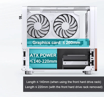 Mini ITX MicroATX PC Case Sea View Glass Compact Gaming