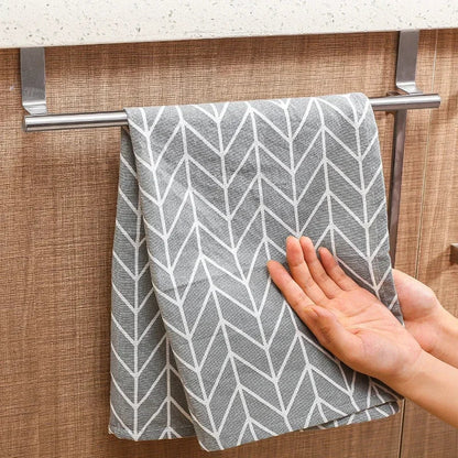 Stainless Steel Towel Rack Organizer - 3PCS Home Organizers for Bathroom & Kitchen, Wall Mounted