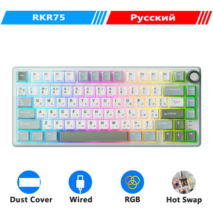 Mechanical Keyboard R75 Gasket 80Key RGB Hot Swap Spanish