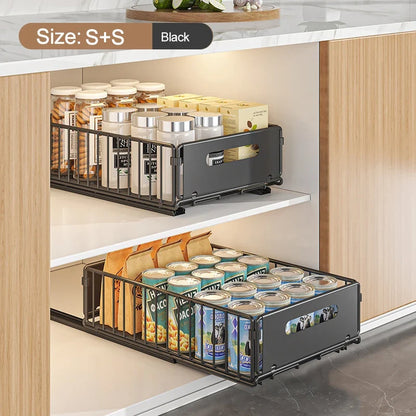 Pull Out Cabinet Organizer Slide Drawer Kitchen Rack