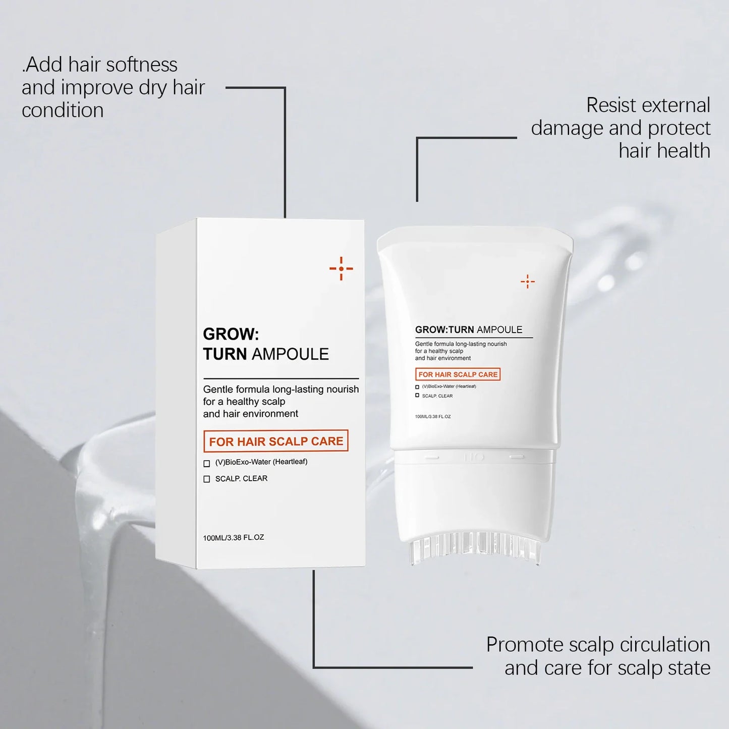 Scalp Serum with Built-in Massager Brush 100ml – Hair Growth Treatment Reduces Hair Loss Repair 2026