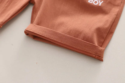 Detailed finish on the boys casual summer t-shirt and shorts outfit - view 16