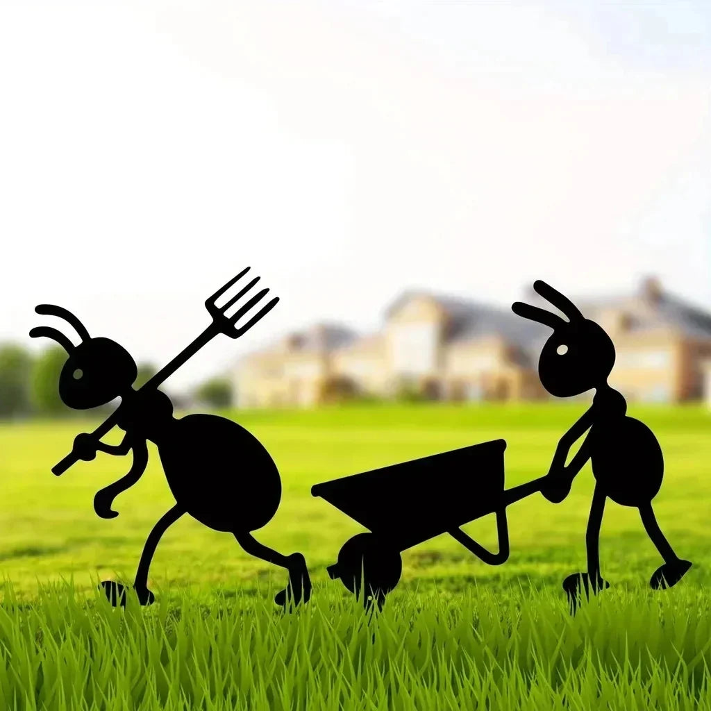 Ant Garden Decor Metal Yard Ants Garden Stakes Backyard Lawn Art TikTok Viral Summer 2026 Gift