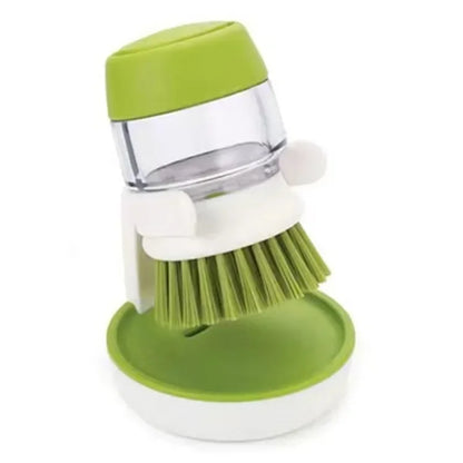 Household Cleaning Brush with Soap Dispenser and Holder - Essential Kitchen Tool