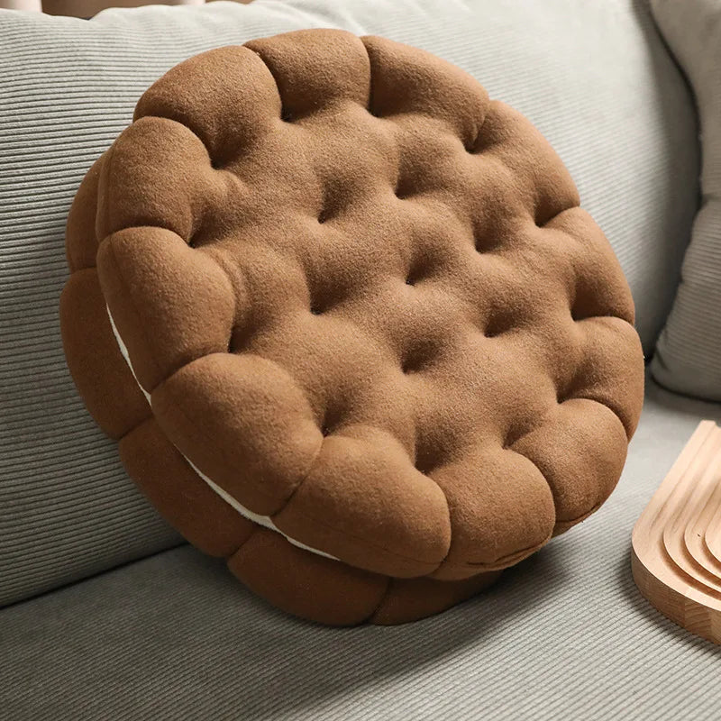 Seat Cushion Biscuit Plush Pillow Cozy Home Decor Fall 2025 Decorative Chair Car Pad Comfort Gift