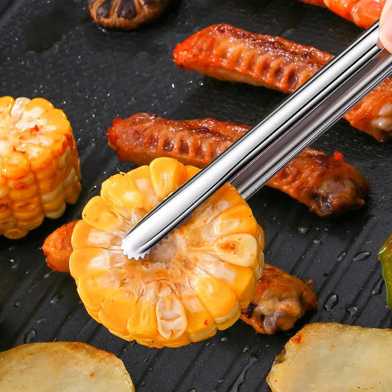 Stainless Steel BBQ Tongs Non-Slip Heat Resistant Grill Food Clip – Kitchen & Outdoor 2026
