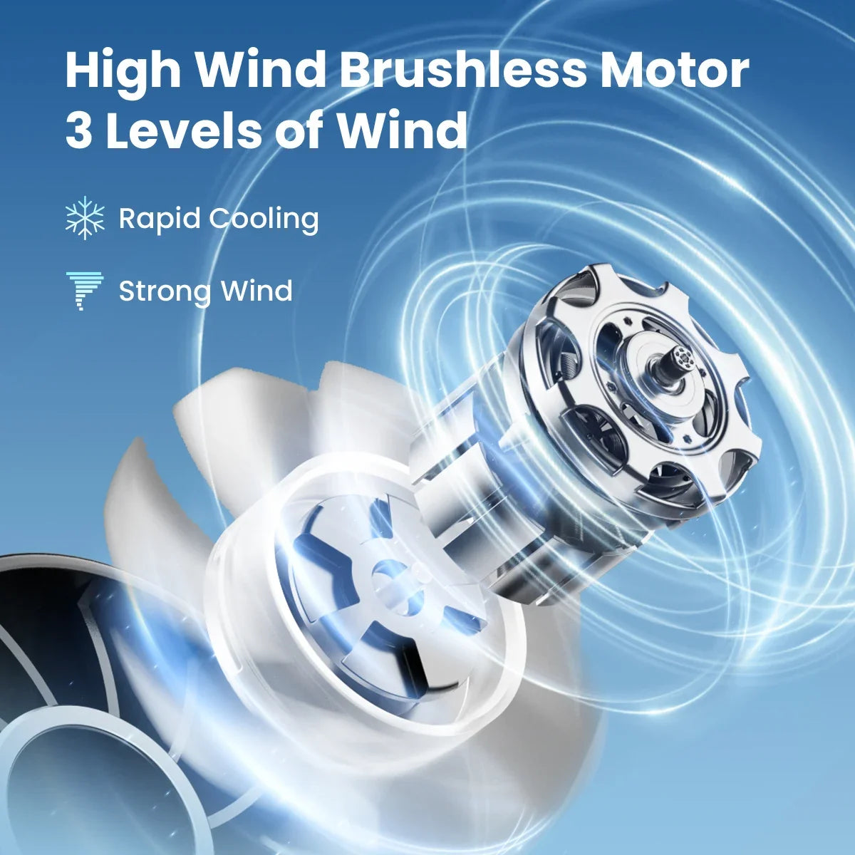 Portable Mini Fan Handheld Fan with LED Display 3 Speeds