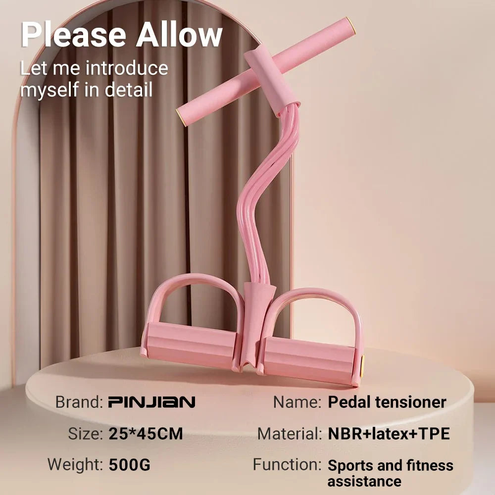 Resistance Band 6 Tube Pedal Puller Fitness Trainer