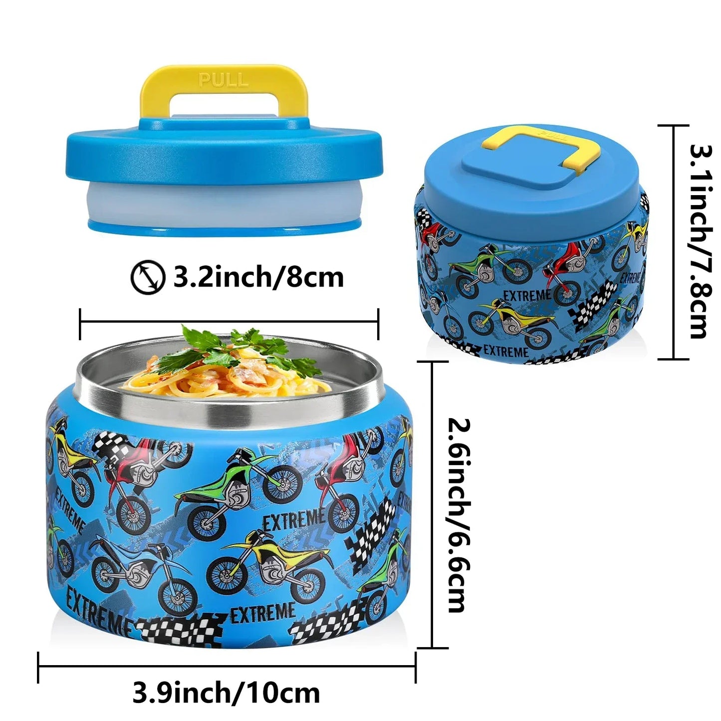 Insulated Food Jar 8 Oz Kids Stainless Steel Vacuum Thermos Back To School 2025 Leakproof BPA Free