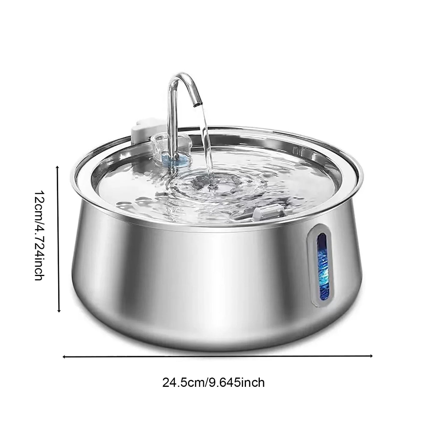 Stainless Steel Cat Water Fountain 4L - Automatic Multi-Layer Filtration Pet Drinking Dispenser