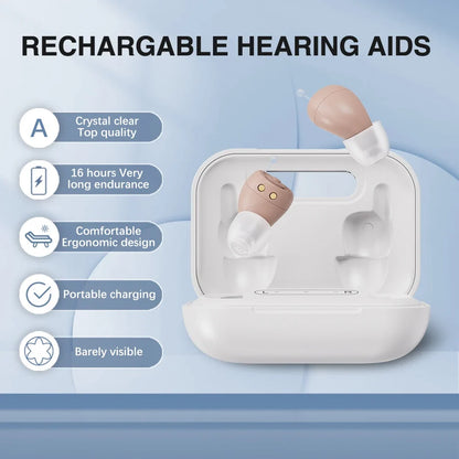 Rechargeable Hearing Amplifier for Adults – All-Day Comfort, Clear Sound, Volume Control