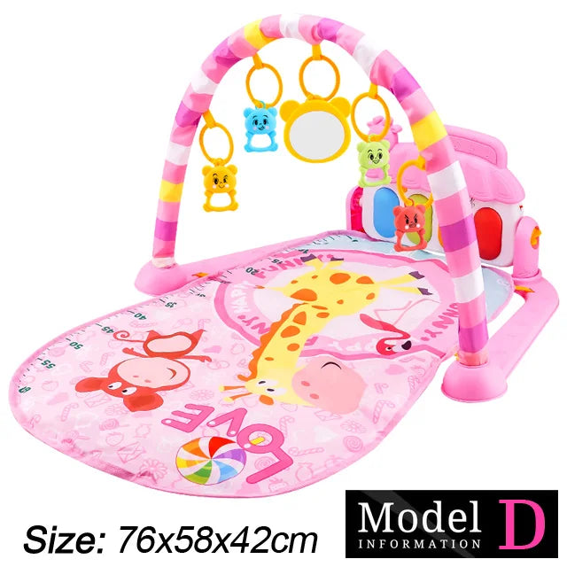 Baby Play Gym Piano Activity Mat With Hanging Toys Newborn Early Education Fall 2025 Sensory Motor Skill Gift