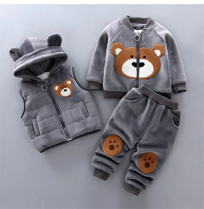 Fabric details of the baby bear hooded tracksuit and jacket set - view 26
