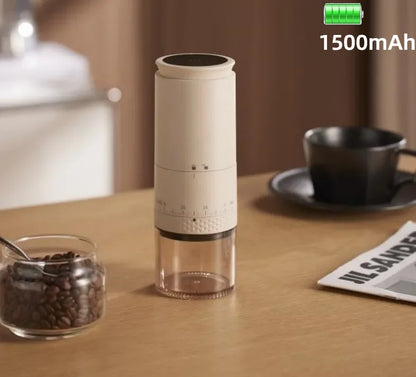 Electric Coffee Grinder 1500mAh Conical Burr Rechargeable Externally Adjustable Fall 2025 Uniform Grind Espresso And Drip