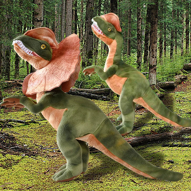 Dilophosaurus Plush Toy Double Crest Soft Dino Collectible