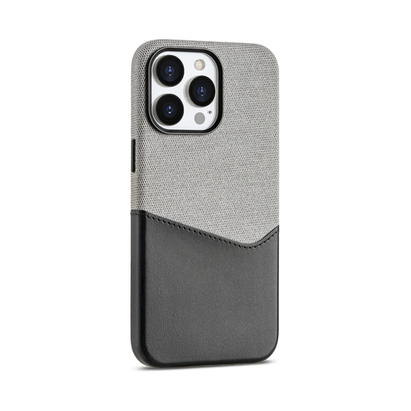 Card Holder MagSafe Leather Phone Case for iPhone 16 15Pro Max Wireless Charging Cover