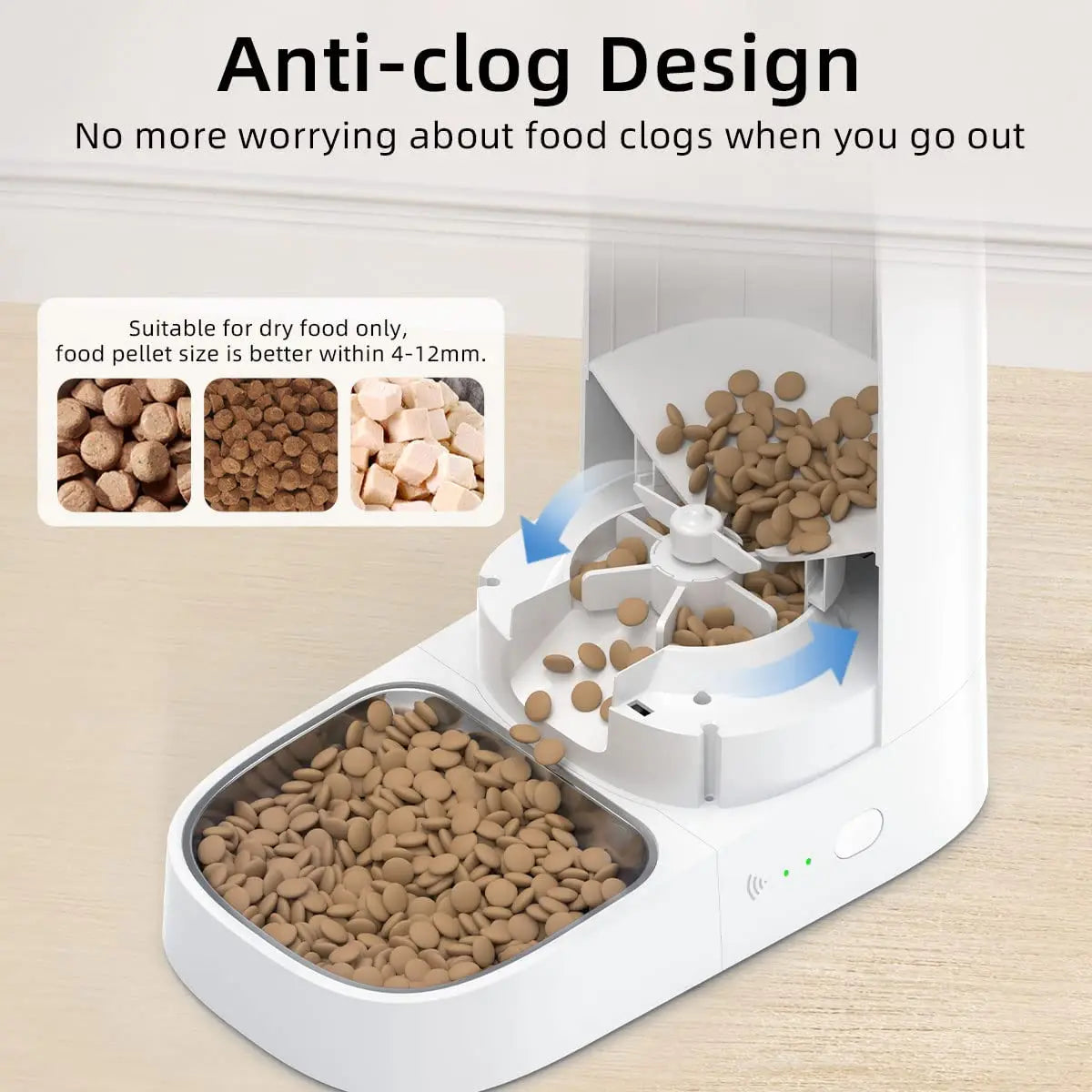 Automatic Cat Feeder Smart WiFi Dispenser 4L Remote Control For Cats Dogs Dry Food Accessories