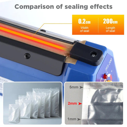 Heat Sealer 8 Inch Handheld Impulse Bag Sealer Compact Packaging Tool Fall 2025 Airtight Food Storage
