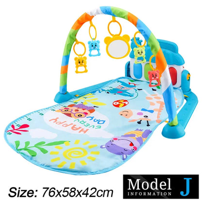 Baby Play Gym Piano Activity Mat With Hanging Toys Newborn Early Education Fall 2025 Sensory Motor Skill Gift