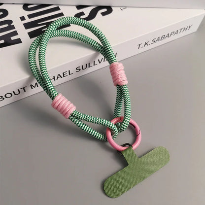 Universal Mobile Phone Lanyard with Anti-Loss Wrist Strap & Accessories - Stylish Two-Strand Design