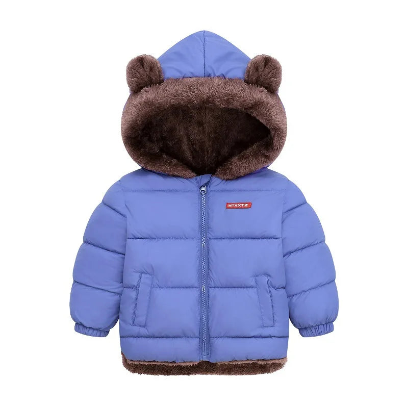 Additional gallery view 30 of kids thick padded fleece winter coat