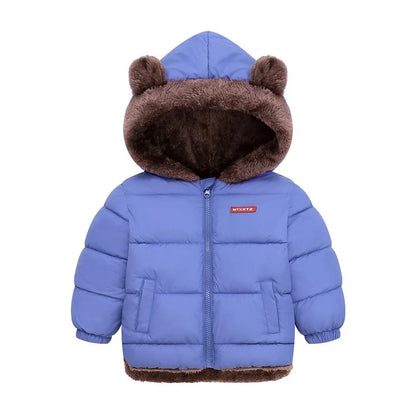 Additional gallery view 30 of kids thick padded fleece winter coat