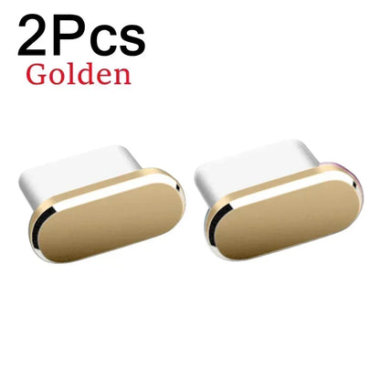 Metal Type-C Charging Port Dust Plugs - 2Pcs iPhone Accessories, Dust & Liquid Protection