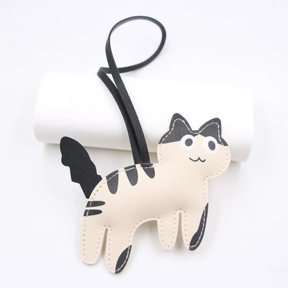 Bear Keychain PU Leather Mini Bag Charm Cute Gift Accessory