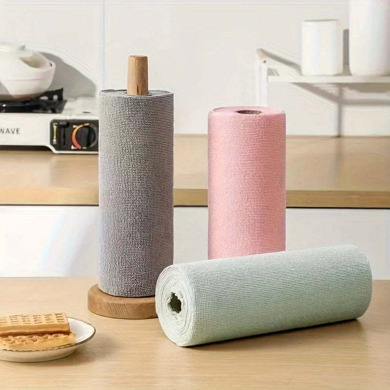 Absorbent Household Cleaning Towel Roll - Versatile Dishwashing & Car Washing Cloth