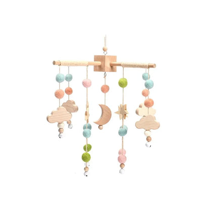 Baby Mobile Wooden Crib Hanging Toy Newborn Nursery Fall 2025 Soothing Music Developmental Gift
