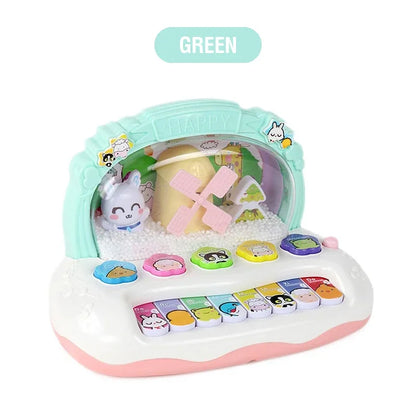 Kids Cartoon Electronic Piano with Animal Sounds and Lights - Educational Musical Instrument Toy for Ages 3+, Perfect Birthday Gift