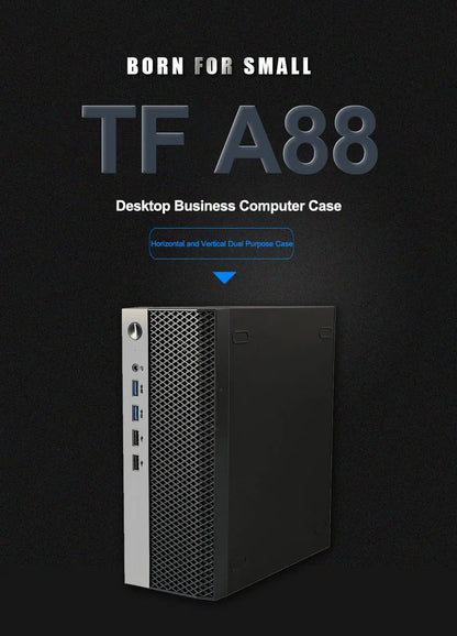 Mini ITX HTPC Case 1U PSU Support Mesh Compact Home Theater
