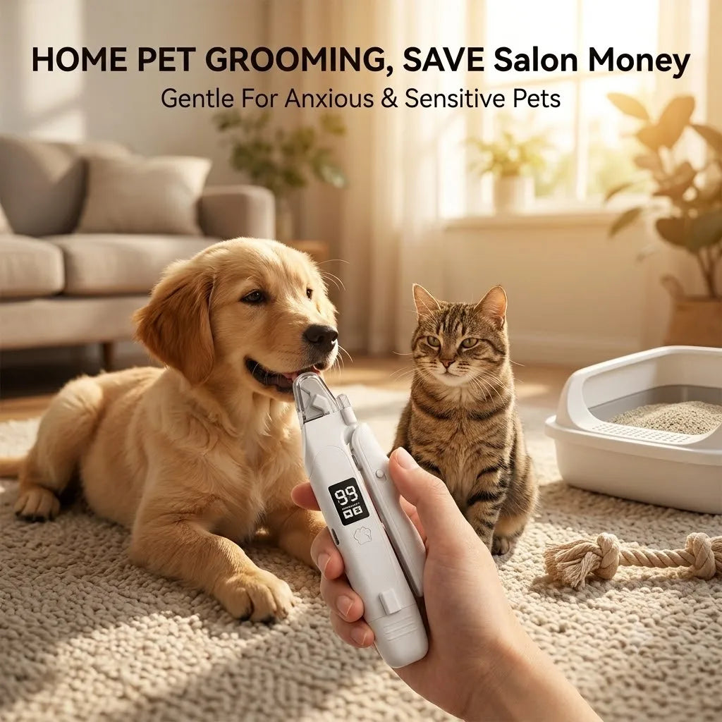 2-in-1 Pet Nail Clipper & Grinder with LED Blood Line Light – USB-C Rechargeable Dog Cat Trimmer 2026