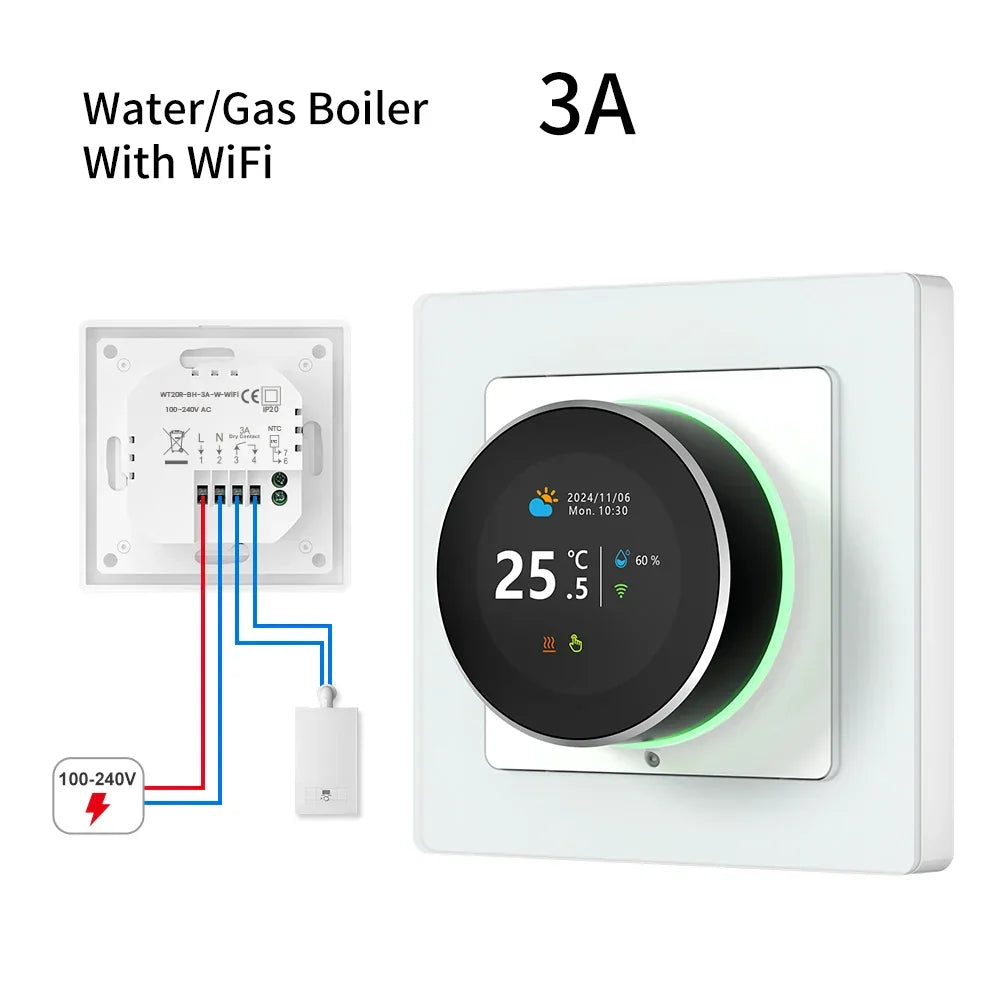 Smart Thermostat Knob WiFi Temperature Controller For Water And Gas Boilers Fall 2025 Energy Saving Gift